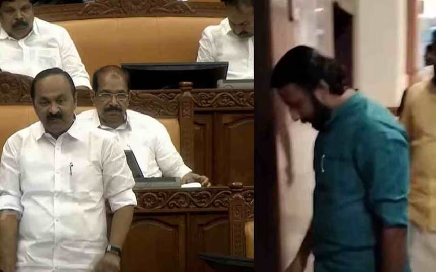 രാഹുലിനെ കണ്ട ഭാവം നടിക്കാതെ നിയമസഭയില്‍ യു.ഡി.എഫ്, തലകുനിച്ചിരുന്ന് സതീശന്‍