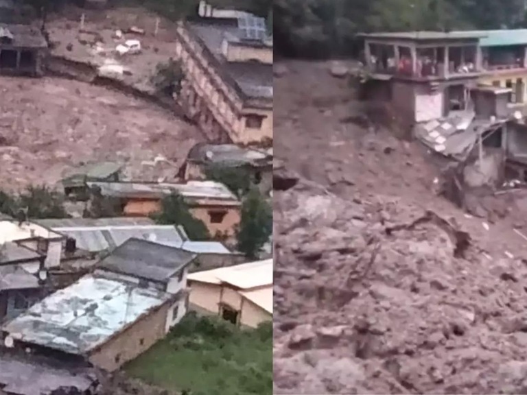 ചമോലിയില്‍ പ്രകൃതിയുടെ സംഹാരതാണ്ഡവം: മണ്ണിടിച്ചിലിലും വെള്ളപ്പൊക്കത്തിലും നിരവധി വീടുകള്‍ ഒലിച്ചുപോയി, അഞ്ച് പേരെ കാണാതായി