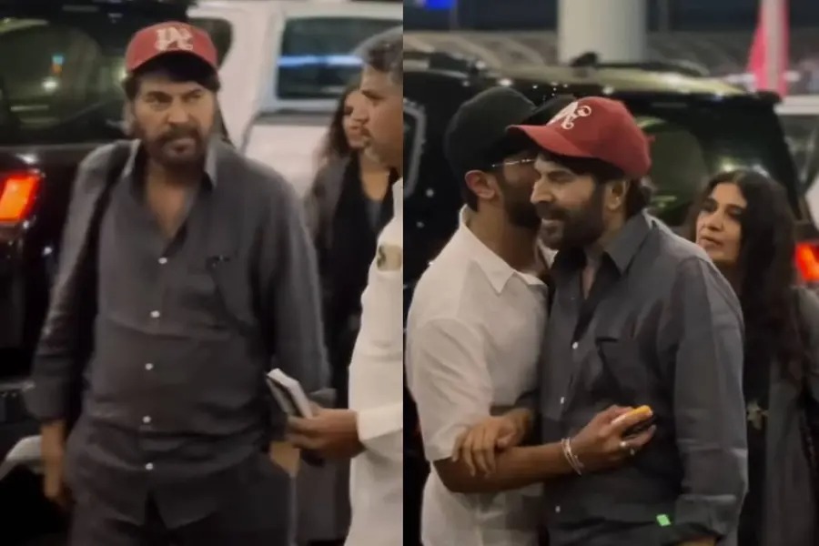 വാപ്പിച്ചിക്ക് സ്‌നേഹചുബനം.. മമ്മുട്ടിയുടേയും ദുല്‍ഖറിന്റേയും വീഡിയോ വൈറലായി