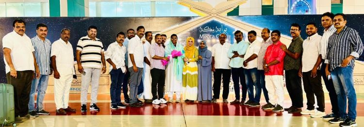 ജെബി മേത്തര്‍ എംപി ക്ക് ജിദ്ദ വിമാനത്താവളത്തില്‍ ഒ.ഐ.സി.സി സ്വീകരണം