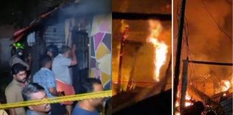 കൊല്ലത്ത് ഗ്യാസ് സിലിണ്ടര്‍ പൊട്ടിത്തെറിച്ച് വീടുകള്‍ക്ക് തീപ്പിടിച്ചു