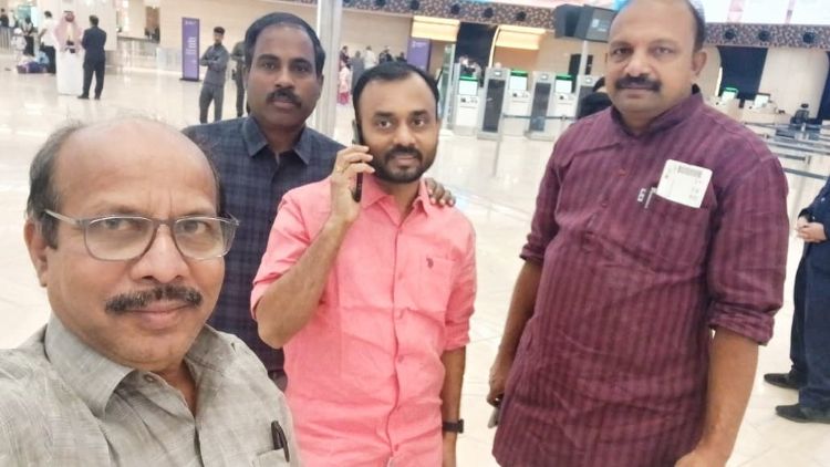 ബഹ്‌റൈനില്‍ കുടുങ്ങിയ കെ.പി.സി.സി ജനറല്‍ സെക്രട്ടറി ശ്രീകുമാറിനെ റിയാദ് വഴി നാട്ടിലെത്തിച്ചു